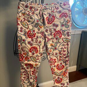 Anthropologie's Pilcro and the Letterpress floral jeans